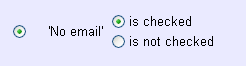 Example of Rule Set to Find Volunteers Who Have the No Email Box Checked