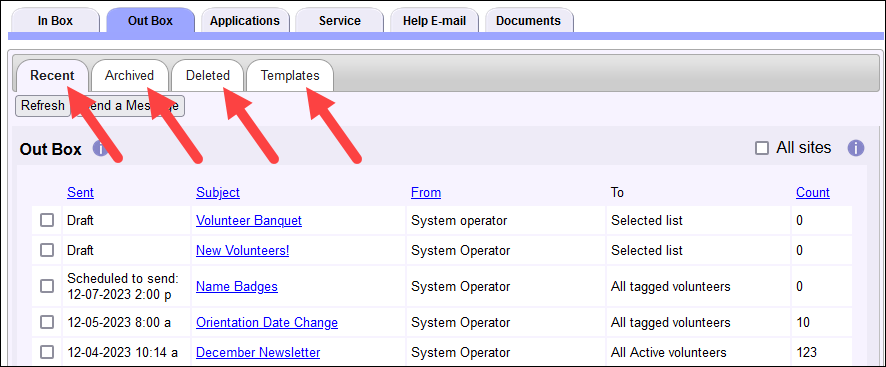 Image Showing Four Sub-Tabs