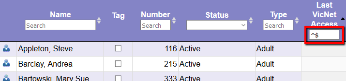 Regular Expression in Search Field