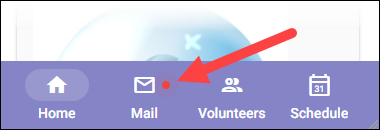 Image of the unread VicMail icon on mobile