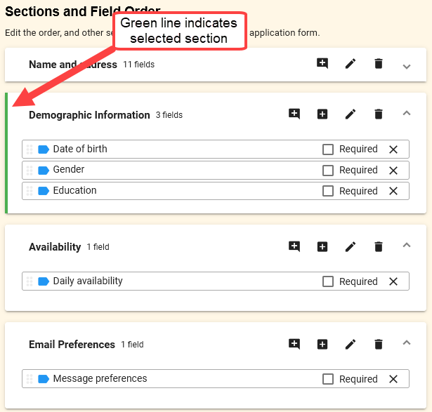 Demographic Information section is currently selected section