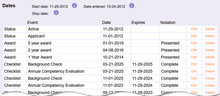 Date History